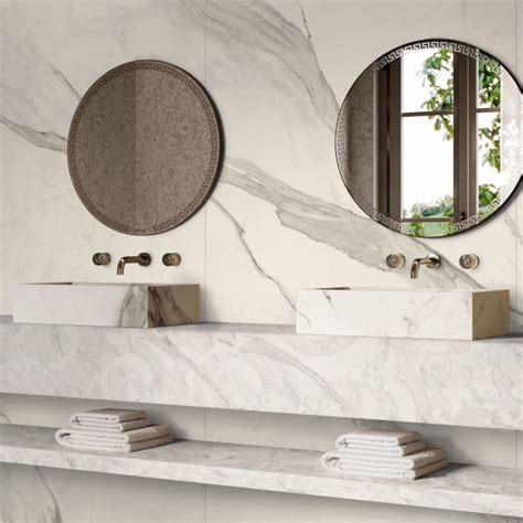 Versace top lavabo integrato a due vasche 